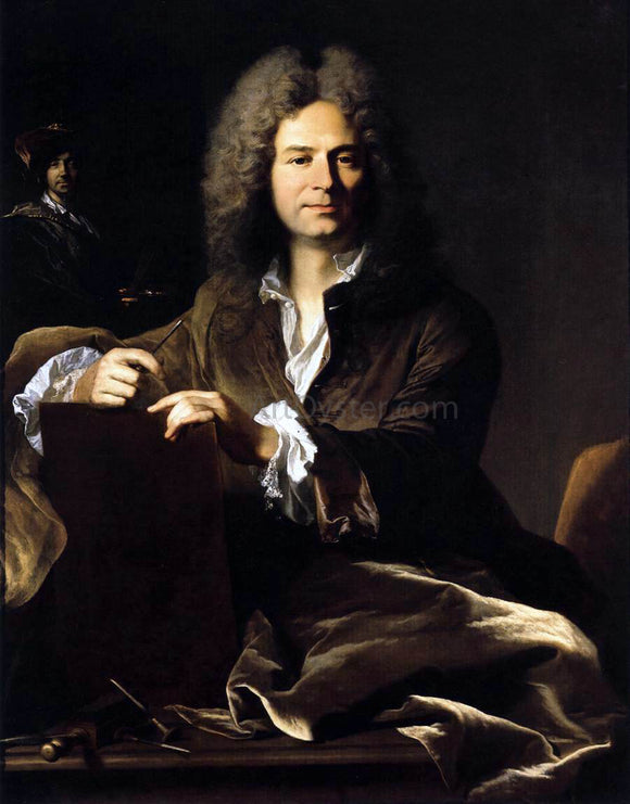  Hyacinthe Rigaud Portrait of Pierre Drevet - Art Print