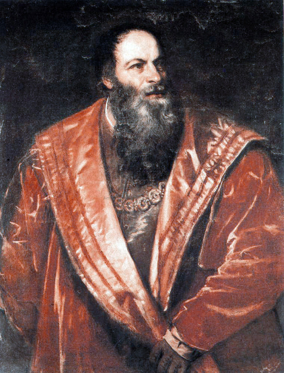  Titian Portrait of Pietro Aretino - Art Print