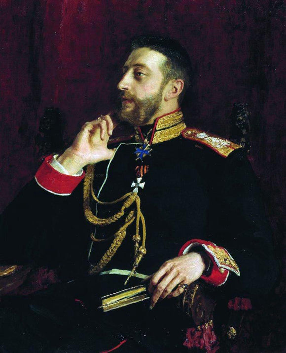  Ilia Efimovich Repin Portrait of Poet Grand Prince Konstantin Konstantinovich Romanov - Art Print