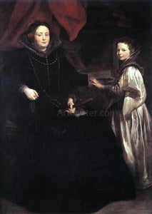  Sir Antony Van Dyck Portrait of Porzia Imperiale and Her Daughter - Art Print