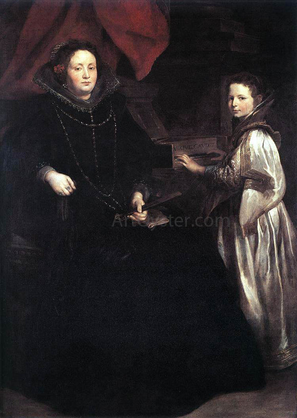  Sir Antony Van Dyck Portrait of Porzia Imperiale and Her Daughter - Art Print