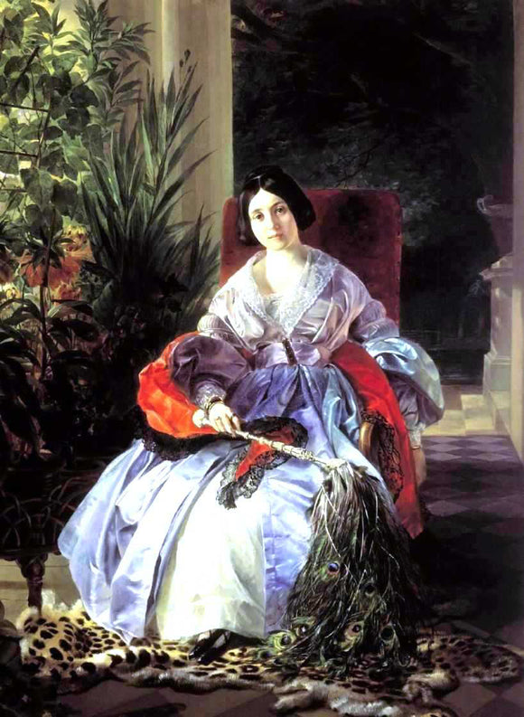  Karl Pavlovich Brulloff Portrait of Princess Ye. P. Saltykova - Art Print