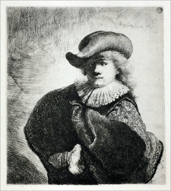  Rembrandt Van Rijn Portrait of Rembrandt with Broad Hat - Art Print