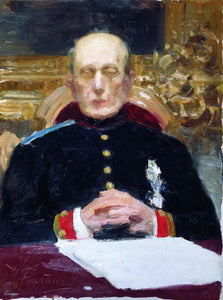 Ilia Efimovich Repin Portrait of Russian statesman and jurist Konstantin Petrovich Pobedonostsev, Study - Art Print