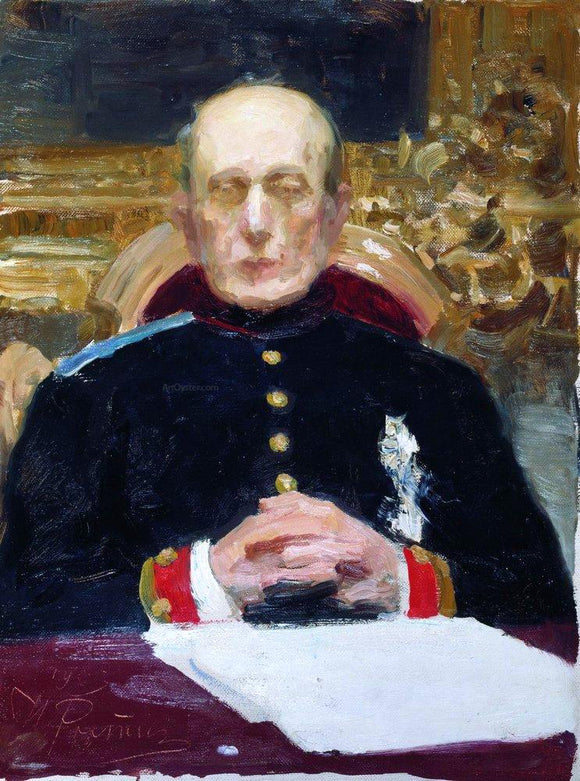  Ilia Efimovich Repin Portrait of Russian statesman and jurist Konstantin Petrovich Pobedonostsev, Study - Art Print