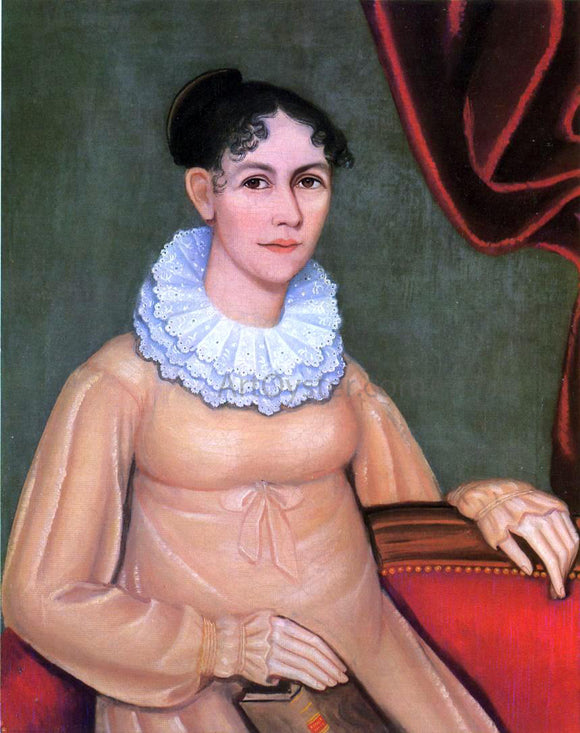  Ammi Phillips Portrait of Sally Morgan Walbridge - Art Print