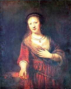  Rembrandt Van Rijn Portrait of Saskia with a Carnation - Art Print