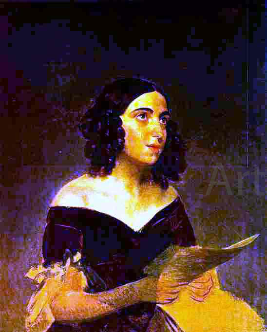  Karl Pavlovich Brulloff Portrait of Singer A. Ya. Petrova - Art Print