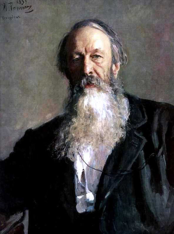 Ilia Efimovich Repin Portrait of the Art Critic Vladimir Stasov - Art Print