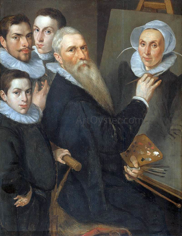  I Jacob Delff Portrait of the Artist and His Family - Art Print