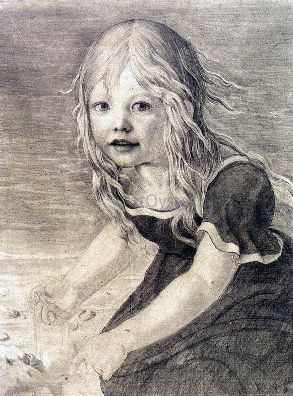  Karl Friedrich Schinkel Portrait of the Artist's Daughter, Marie - Art Print
