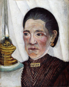  Henri Rousseau Portrait of the Artist's Second Wife with a Lamp - Art Print