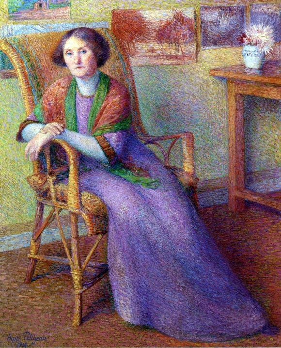  Hippolyte Petitjean Portrait of the Artist's Wife - Art Print