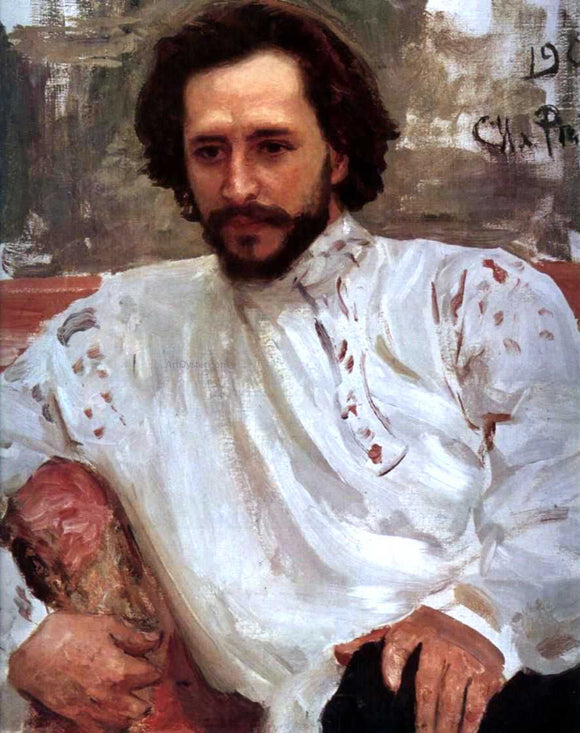  Ilia Efimovich Repin Portrait of the Author Leonid Andreev - Art Print