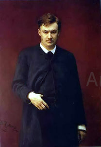  Ilya Repin Portrait of the Composer Alexander Glazunov - Art Print