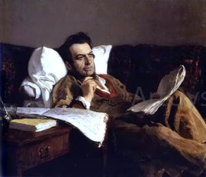  Ilya Repin Portrait of the Composer Mikhail Glinka - Art Print