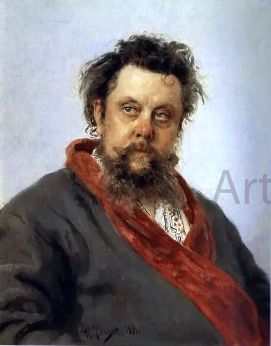  Ilya Repin Portrait of the Composer Modest Musorgsky - Art Print