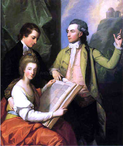  Benjamin West Portrait of the Drummond Family - Art Print