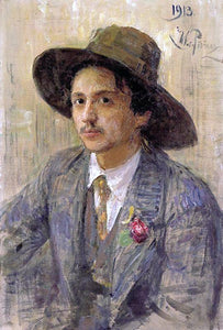  Ilia Efimovich Repin Portrait of the Painter Isaak Izrailevich Brodsky - Art Print