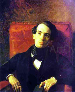  Karl Pavlovich Brulloff Portrait of the Poet and Translator A. N. Strugovshchikov - Art Print