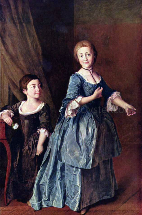  Dmitry Grigorevich Levitsky Portrait of the Princesses Davidova and Rzevskaja - Art Print