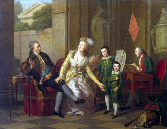  Johann August Tischbein Portrait of the Saltykov Family - Art Print