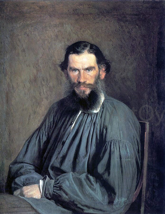  Ivan Nikolaevich Kramskoy Portrait of the Writer Leo Tolstoy - Art Print