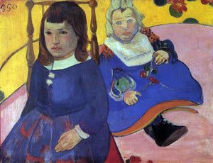  Paul Gauguin Portrait of Two Children (also known as Paul and Jean Schuffenecker) - Art Print