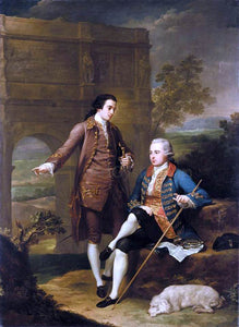  Anton Von Maron Portrait of Two Gentlemen before the Arch of Constantine in Rome - Art Print