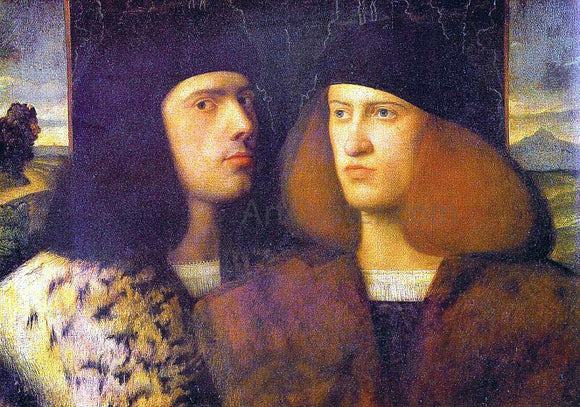  Giovanni Cariani Portrait of Two Young Men - Art Print