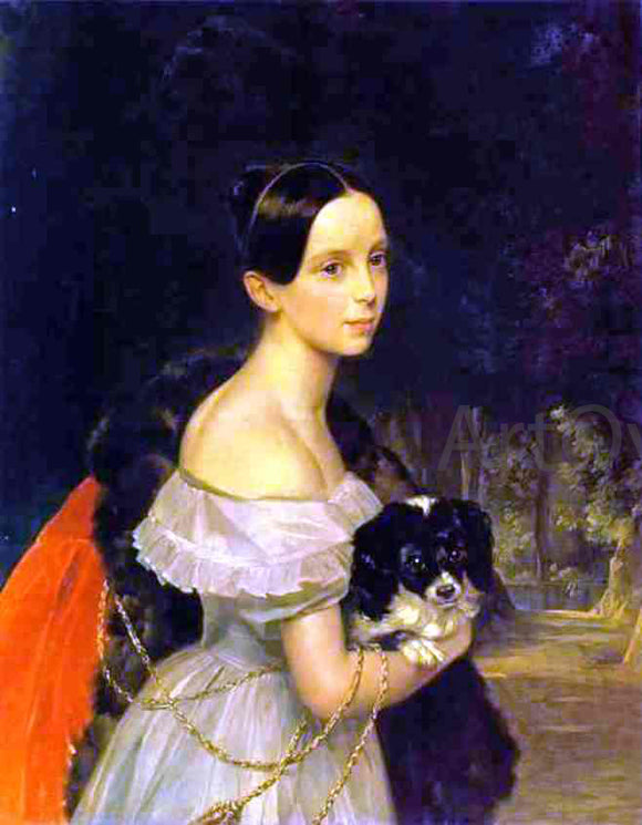  Karl Pavlovich Brulloff Portrait of U. M. Smirnova - Art Print
