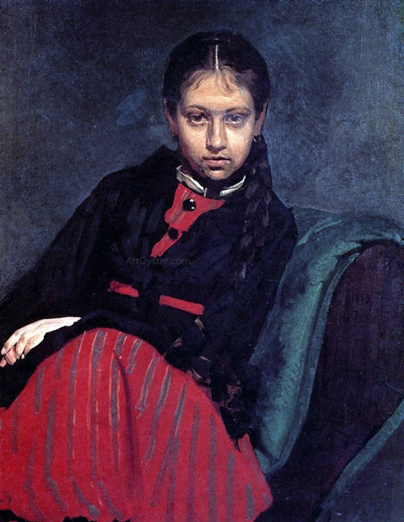  Ilia Efimovich Repin Portrait of Vera Shevtsova - Art Print
