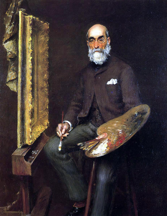  William Merritt Chase Portrait of Worthington Whittredge - Art Print