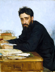  Ilia Efimovich Repin Portrait of writer Vsevolod Mikhailovich Garshin - Art Print