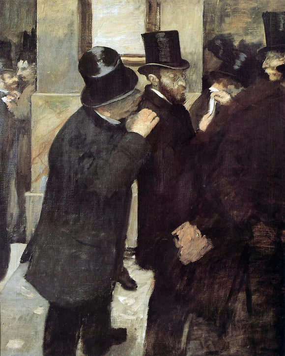  Edgar Degas Portraits, at the Stock Exchange - Art Print