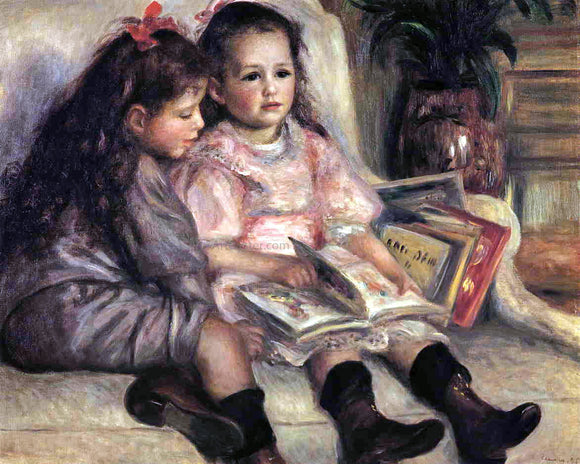  Pierre Auguste Renoir A Portrait of Two Children - Art Print