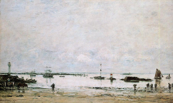  Eugene-Louis Boudin Portrieux, the Port, Low Tide - Art Print