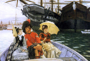  James Tissot Portsmouth Dockyard (also known as How Happy I Could be with Either) - Art Print