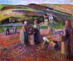  Camille Pissarro Potato Harvest - Art Print