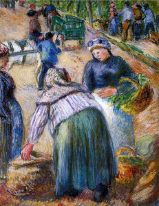  Camille Pissarro Potato Market, Boulevard des Fosses, Pontoise - Art Print