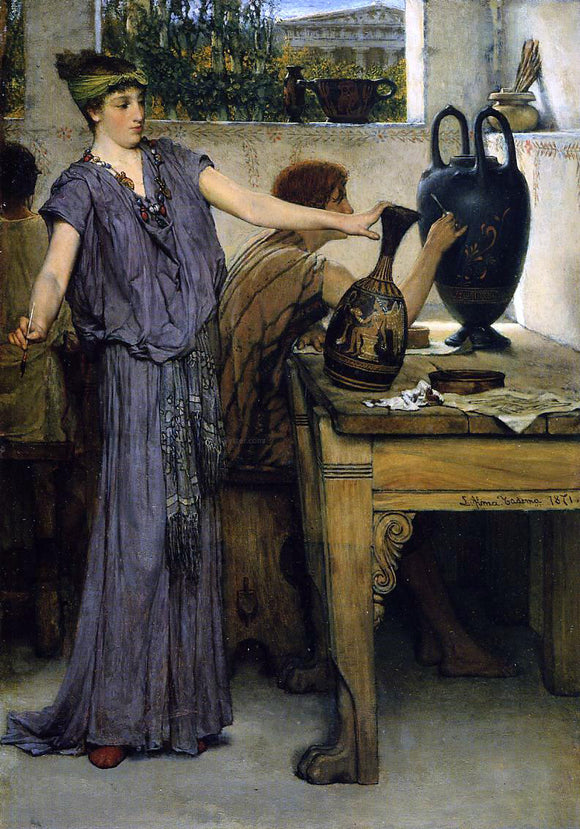  Sir Lawrence Alma-Tadema Pottery Painting - Art Print