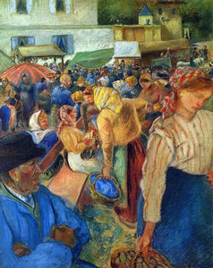  Camille Pissarro Poultry Market, Pontoise - Art Print