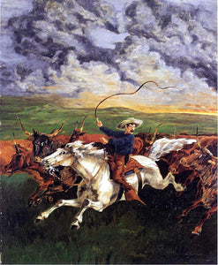  Frederic Remington Prarie Fire - Art Print