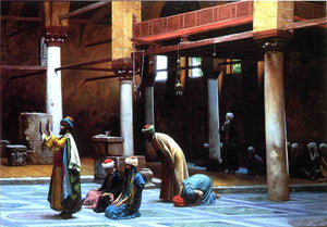  Jean-Leon Gerome Prayer in a Mosque - Art Print