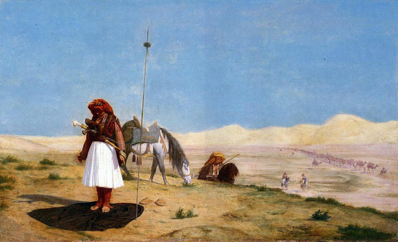  Jean-Leon Gerome Prayer in the Desert - Art Print