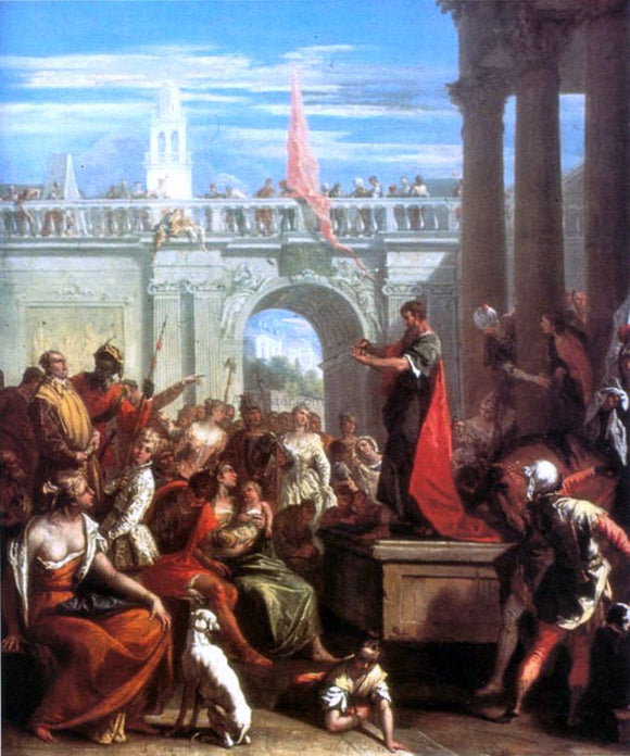  Sebastiano Ricci Preaching of St Paul - Art Print