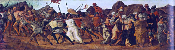  Ercole De' Roberti Predella of Stories of Christ: 3. Road to Calvary - Art Print