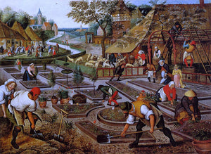  The Younger Pieter Bruegel Preparation of the Flower Beds - Art Print