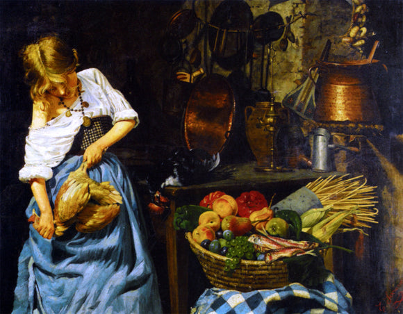  Emanuele Serrano Preparing the Meal - Art Print