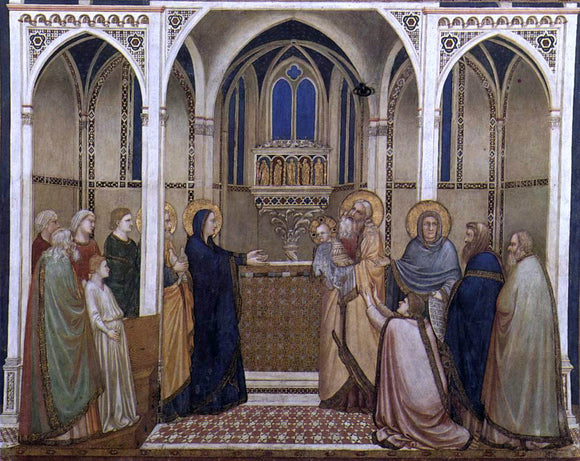  Giotto Di Bondone Presentation of Christ in the Temple (North transept, Lower Church, San Francesco, Assisi) - Art Print
